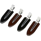 マペペ 跡が付かない前髪クリップ ブラック&ブラウン