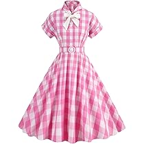 Amazon.co.jp: [YOMORIO] チェック柄 ピンク ワンピース レディース 