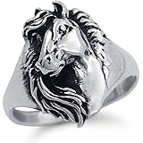 925 Sterling Silver Horse Ring