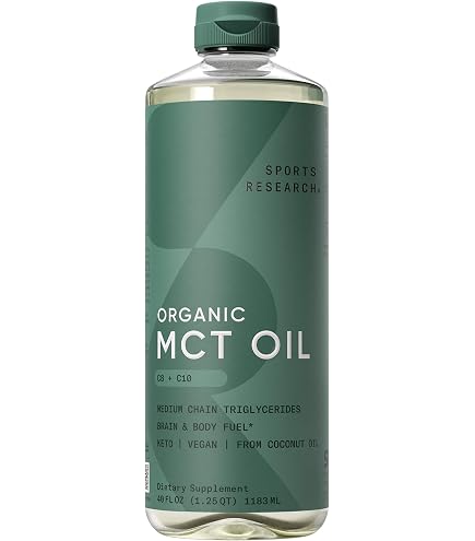 Amazon | 【1183mL】スポーツリサーチ オーガニック MCTオイル 有機