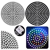 MOKUNGIT WS2812B 241 Leds Ring 5050 RGB LED Ring Lamp Light with Integrated Driver Black PCB DC5V [並