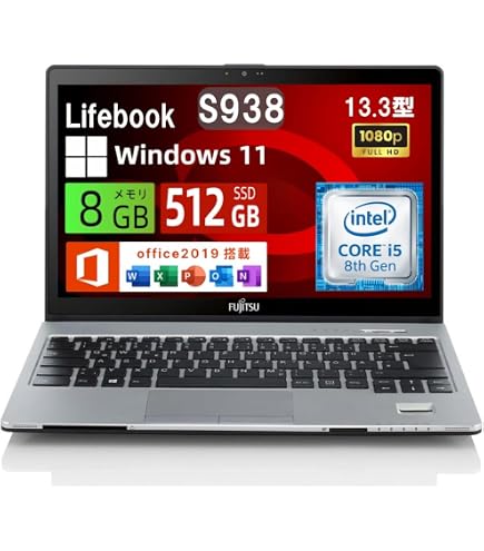 【日本製】富士通 13.3型 ノートパソコン MS Office 2019 Amazon.co.jp: 【整備済み品】富士通 ノートパソコン LIFEBOOK U938