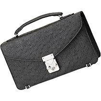 Amazon | [ベルクート] オーストリッチブラック 長財布 メンズ