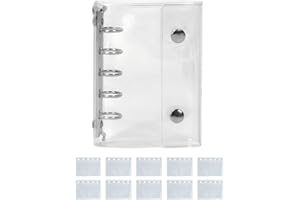 シール帳 透明 女の子 Mocasa シール帳 バインダー はがせる m5 シール収納 推し活グッズ （クリア）