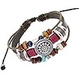 Trenro Women Lady Bohemia Wind Beaded Multilayer Hand Woven Bracelet Jewelry