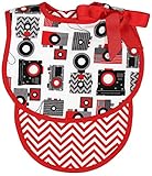 Raindrops Camera Bib and Burp Set, Red by Raindrops