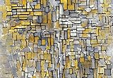 Piet Mondrianポスター粘着フォト壁紙 – Tableau No 2、コンポジションVIIなし、1913、3パーツ( 142 x 98 cm )