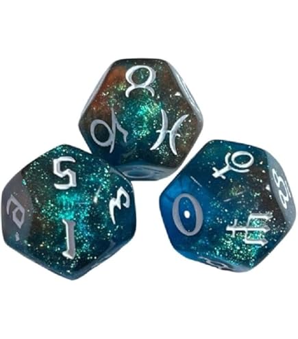 Amazon | ゾディアックダイス、占星術ダイス、12面タロットカード
