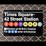 NEW YORK サブウェイサイン「Times Square 42 St」 SW-9 W45.5*H30.5 ／ニューヨーク／地下鉄／看板／
