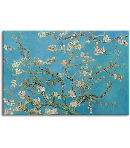 イタリア製　巨大絵画　ゴッホ『花咲くアーモンドの木』　額絵　絵画　アート　パネル Amazon.co.jp: アートパネル 世界の名画 ゴッホ 花咲くアーモンドの枝