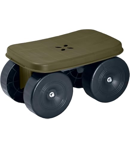 Amazon.co.jp: 農作業椅子 車輪付き 360°回転 背もたれ付き 高さ調節