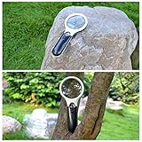 10x 20x 3 led light handheld magnifier reading magnifying