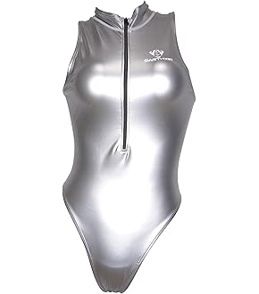 Amazon.co.jp: LEOHEX Metallic Swimsuit with a New Feel of