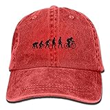 大人 デニム キャップサイクリング 大人気 登山 ハット 男女兼用 紫外線対策 日よけ 小顔効果 プリント付き 無地 レッド