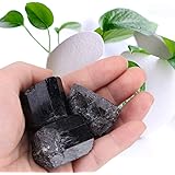 ブラックトルマリン原石 クリスタルストーン 水槽装飾 ネックレス・ブレスレット・ペンダント・置物等をDIY カービング 長さ5-7cm