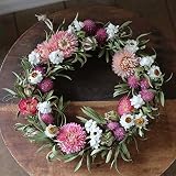 ＊ 花七曜 ＊ ミニリースピンク2 / ミニ リース ドライフラワー ピンク / ナチュラル 結婚 ディスプレイ プレゼント 引越祝い 母の日 ホワイトデー お礼 開店祝い 誕生日
