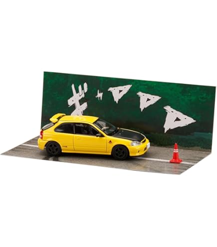 頭文字D ミニカー　イグニッション　シビック　EK9 二宮大輝　1／18 東堂塾 Amazon | MODELER'S 1/64 頭文字D セットVol.9 二宮大輝シビック (EK9