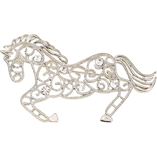 Amazon | 小さなグリーンエナメル ペガサス 翼のある馬のブローチ