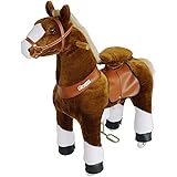 Amazon Ufree Horse 動く馬 乗用玩具 小さいサイズ木馬 木馬おもちゃ 走れ ポニー29 子供へのプレゼント 白い額 手押し車 プルトイ おもちゃ