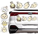 可爱い 車ステッカー 自動車車シール 壁紙 PVCを使用 DIY 改造 痛車 防水仕様 装飾 おしゃれ かわいいのイラスト はがせる 剥がせる カッティングシートガラス 汎用 車ドア 窓 ウォールステッカー 壁シール 面白い プレゼント (1,8CM)