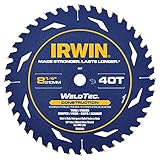 Newell Rubbermaid 1934344 Irwin Tools 40-Tooth WeldTec Corded Circular Trim/Finish Saw Blade, 8-1/4"