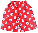 Philadelphia 76ers NBA Youth Flannel Sleepwear Shortsレッド(Youth Medium 10 /12 )