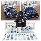 Star Wars Complete Twin Bed in a Bag - Reversible Comforter, Sheet Set with Reversible Pillowcase an