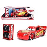 JADA TOYS 1/24 カーズ ライトニング マックイーン タイヤラック付き ディズニー ピクサー Cars Lightning McQueen 97751 [並行輸入品]