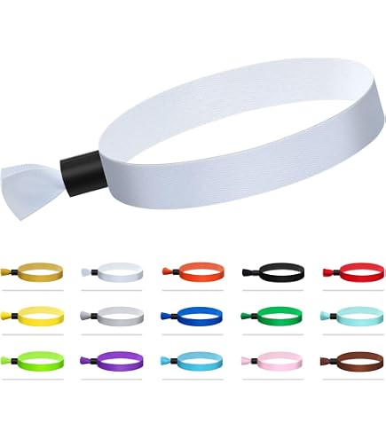 100 Pack White Fabric Wristbands For Events – Reusable Cloth Wristbands For Concerts, Festivals, Parties & Admission Control (13.7” Long) - View #2