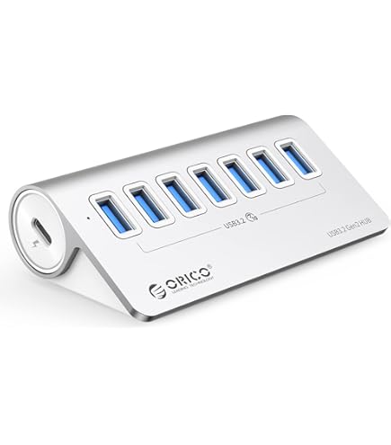 【新品未使用】ORICO USB3.2 Gen2 HUB 7ポート Amazon | ORICO USB ハブ 3.2 7ポート 60WPD充電 10Gbps高速転送