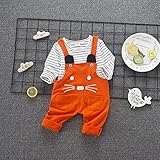 (プタス)Putars ベビー服 子供服 上下セット 二点セット 男の子 長袖 サロペット 猫柄 縞模様 可愛い オシャレ スポーツ 運動会 旅行 記念日 プレゼント 1-4歳