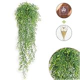 [幸福マーケット]　人工観葉植物　壁掛　フェイクグリーン　インテリア　室内装飾　造花　飾り付け　吊り下げ　世話のいらない　パーティー/結婚式/引越しなどのイベント　プレゼント　お祝い　癒し　カゴ付き　