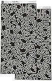 キースヘリング BLIK(ブリック) プロ仕様 ウォールステッカーKeith Haring ダンサーズ Dancers Wall Tiles ブラック/ホワイト