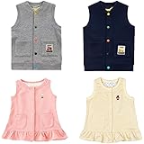 [Tiny＆Cute] 子供用 ベスト 男の子 女の子 ベビー用 ピンク ネイビーグレーイエロー 80-130cm