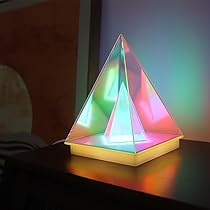 クリスタルファウンテン　木製クリスタルピラミッドライト　インテリアライト クリスタルファウンテン 木製クリスタルピラミッドライト