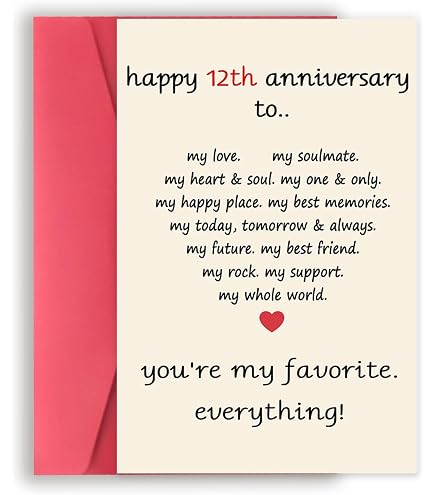 Personalisiertes Jahrestag-Geschenk Für Ihn – Graviertes Metall-Kärtchen Zum 12. Hochzeitstag, Brieftaschenformat