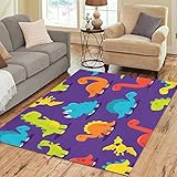 gogogoskyカスタム猫ヘッドとピンクButterflies Area Rug Floor Rug部屋カーペット7 ' x5 ' 7'x5'