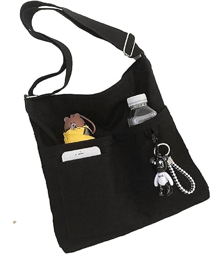 Amazon.co.jp: [ブルーディー] シンプル キャンバス ショルダー バッグ 