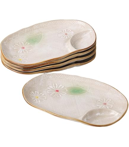 Amazon.co.jp: 織部扇面向付[18×15×5cm] | 刺身鉢 料亭 旅館 和食器