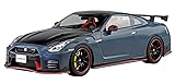 青島文化教材社 1/24 楽プラ スナップカーシリーズ No.02-NG R35 NISSAN GT-R NISMO Special edition 2022 NISMO ステルスグレー 色分け済みプラモデル (自動車)