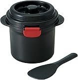 スケーター 電子レンジ炊飯器 ご飯メーカー 1合 スノコ付 モダントーンブラック UDG1