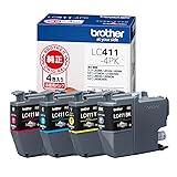 【ブラザー純正】インクカートリッジ4色パック LC411-4PK 対応型番:DCP-J928N、DCP-J528N、MFC-J905N、MFC-J739DN、MFC-J939DN 他