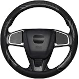 Amazon Mazero ハンドルカバー ステアリングカバー Sサイズ 36 5 37 9cm 軽自動車 普通車 ミニバン 3dグリップ 滑り止め 通気性いい 触り心地よし Puレザー おしゃれ キャラクター ハンドル カバー ブラック レッドステッチ ハンドルカバー 車 バイク
