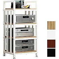 オーディオラック 木製 4段 幅50(45) 奥行45(43) 高さ85 頑丈！ Amazon｜WOODPRO ロの字 四角 ラック 幅85cm 高さ45cm 奥行40cm