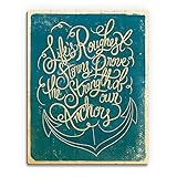 Life 's Roughest Stormsの強度を証明しOurアンカー: Positive Motivational Saying Quote onブルーのビーチハウス壁アートプリント 9x12 