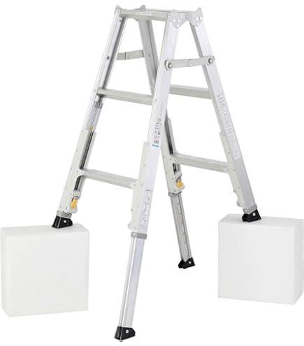 特製文化脚立4号 約120cm 長谷川工業 上部操作式伸縮脚 兼用脚立 4段 RYR-12 1台（直送品