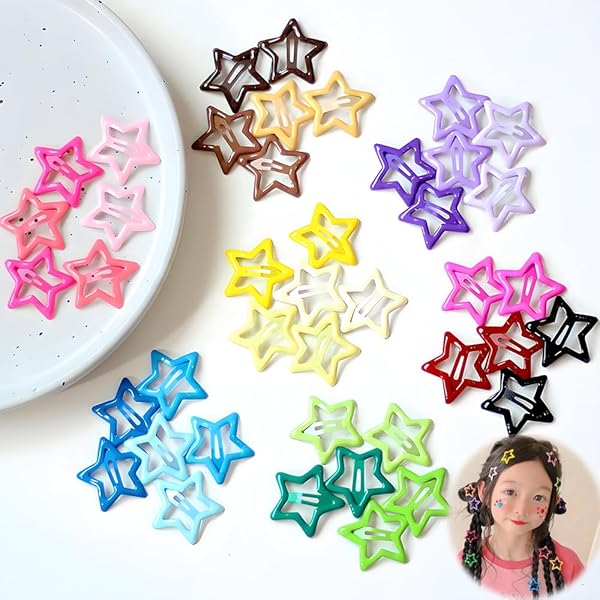 Amazon.co.jp: 星モチーフヘアクリップ・星・スター 赤ちゃん・ヘア