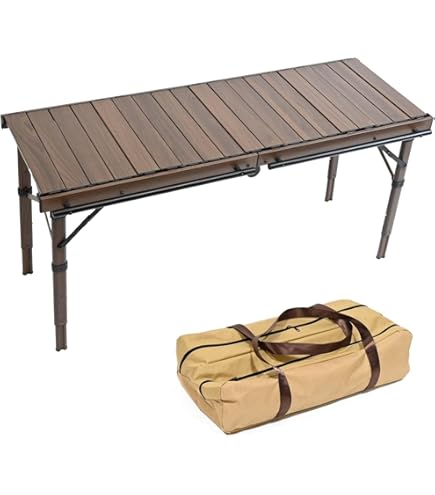 Amazon.co.jp: キャンプテーブル IGTテーブル 折り畳み 高さ無段階調節