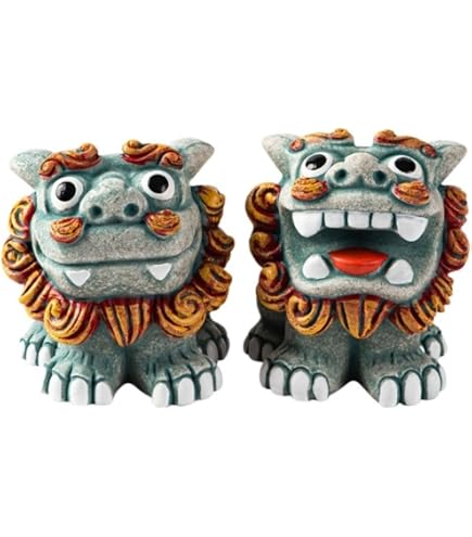 Amazon.co.jp: 九谷の置物 【九谷焼】15号剣獅子 盛 : ホーム＆キッチン