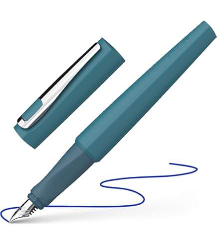 Schneider Ray Fountain Pen - Right-Handed With Royal Blue Ink Cartridge